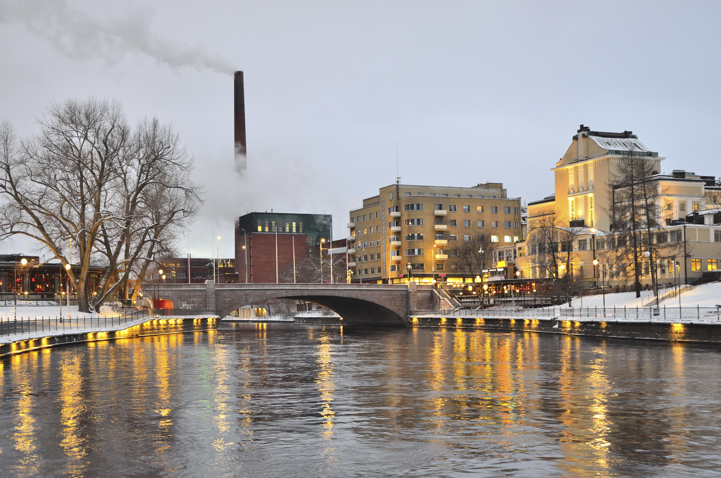 Tampere at  twilight
